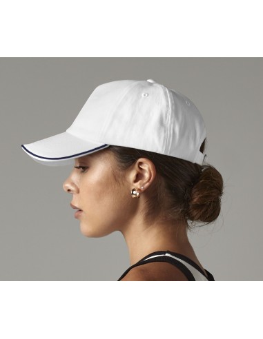 B-B25c-Authentic 5 Panel Cap - Piped Peak
